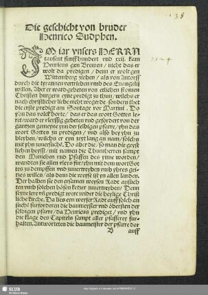 Die geschicht von bruder Henrico Sudphen