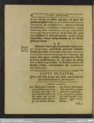 Caput Octavum, Quo Auctor Suam De Hoc Argumento Sententiam Dicit, Et Probat