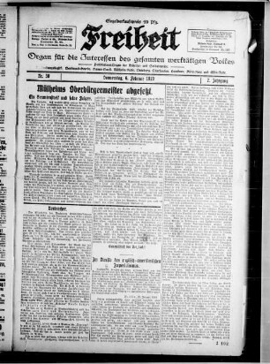 Freiheit. 1918-1919