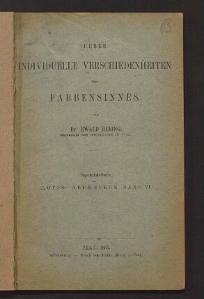 Ueber individuelle Verschiedenheiten des Farbensinnes