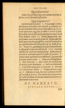 De Mandato. Titulus XXVII.