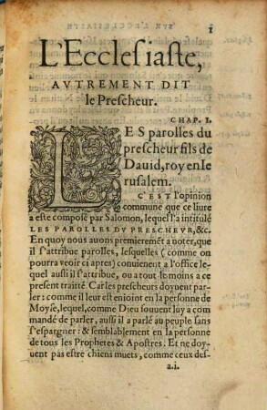 Le Livre de l'ecclesiaste