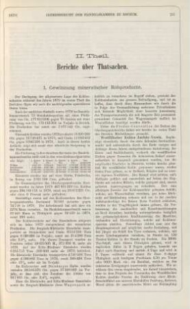 I. Gewinnung mineralischer Rohproducte.