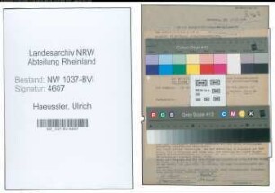 Entnazifizierung Ulrich Haeussler , geb. 27.12.1900 ()