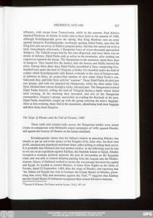 The Siege of Rhodes and the Fall of Otranto, 1480