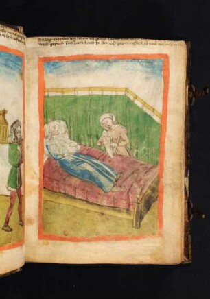 Rebekka im Wochenbett mit Esau und Jakob