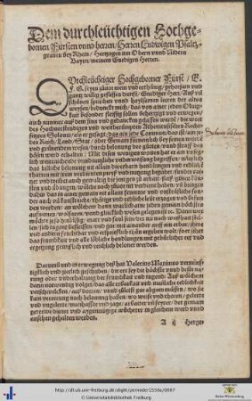 Widmungsvorrede
