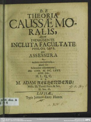 Theoria caussae moralis