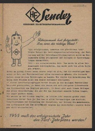 'HF-Sender' [Flugblatt], Januar 1955