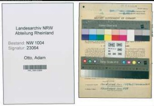 Entnazifizierung Adam Otto , geb. 14.10.1894 (Maschinist)