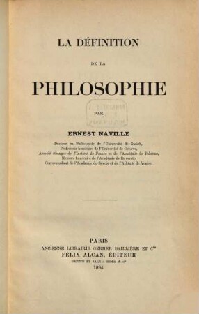 La définition de la philosophie