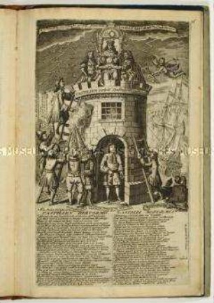 Castilien hervormd - Karikatur aus dem Almanach zum Spanischen Erbfolgekrieg