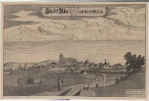 Ulm von Südwesten. Um 1817