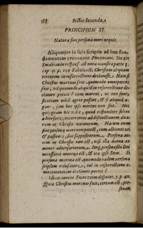 Principium XI. Natura sine persona mori nequit.