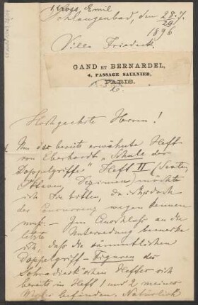 Brief an B. Schott's Söhne : 28.07.1896