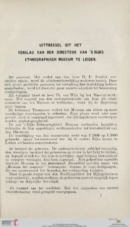 Uittreksel uit het Verslag van den directeur van's Rijks Ethnographisch Museum te Leiden