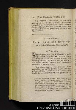 Zehnter Abschnitt. Kurze monatliche Übersicht der nöthigsten Arbeiten im Küchengarten.