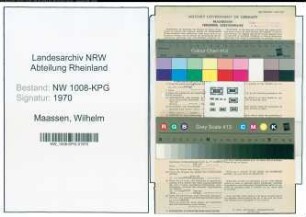 Entnazifizierung Wilhelm Maassen , geb. 03.03.1866 ()