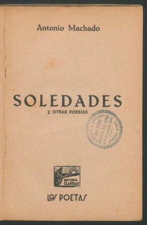 Soledades y otras poesías