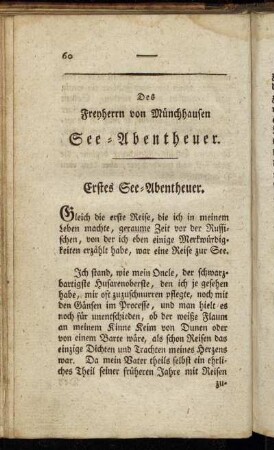 Erstes See-Abentheuer