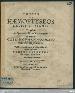 Theses de haemoptyseos causis et signis