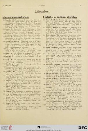 Literatur (Nr. 736-882)