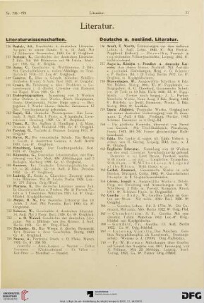 Literatur (Nr. 736-882)