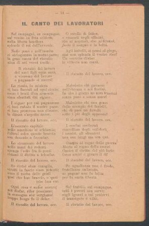 Il canto dei lavoratori