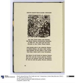 "Der Garten der Irren". Georg Heym, Umbra Vitae, München 1924, S. 12.