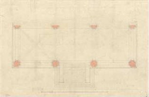 Gärtner, Friedrich von; München; Feldherrnhalle - Grundriss