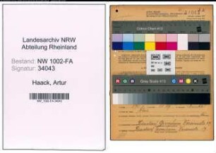 Entnazifizierung Artur Haack, geb. 05.09.1904 (Kaufmann)