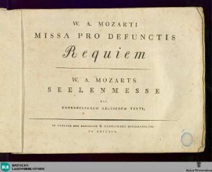 W. A. Mozarti Missa pro defunctis Requiem