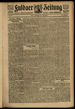 Zweite Ausgabe vom Samstag, den 07. Juli 1906.