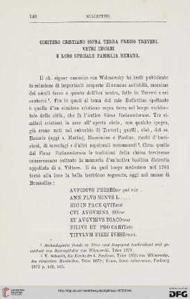 Cimitero cristiano sopra terra presso Treveri: Vetri insigni e loro speciale famiglia Renana
