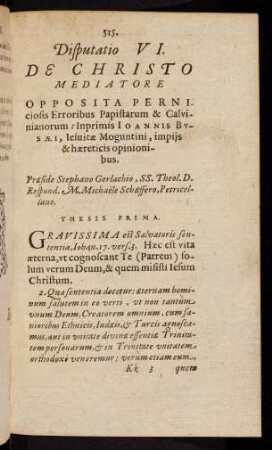 515-656, Disputatio VI.: De Christo Mediatore