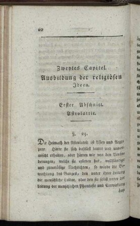 Zweytes Capitel. Ausbildung der religiösen Ideen.