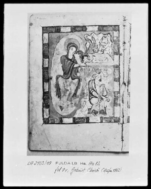 Psalterium cum Canticis — Geburt Christi, Folio 7verso
