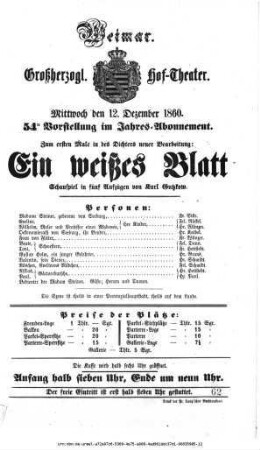 Ein weißes Blatt