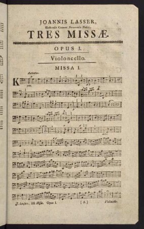1-16, Violoncello. Missa I. - Missa II.