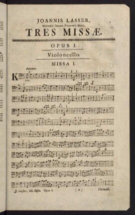 1-16, Violoncello. Missa I. - Missa II.