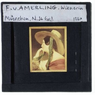 Amerling, Junges Mädchen mit Strohhut