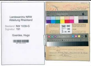 Entnazifizierung Hugo Goerdes , geb. 21.12.1890 ()