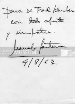 Autograph des spanischen Tennisspielers Manuel Santana