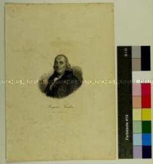 Porträt des amerikanischen Schriftstellers, Erfinders und Staatsmannes Benjamin Franklin