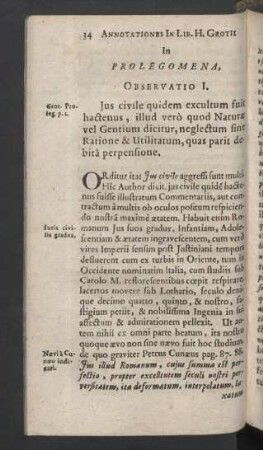 Observatio I. - XII.