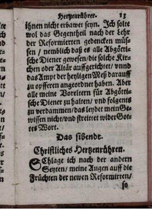 Das sibendt. Christliches Hertzenrühren.