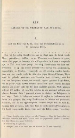 XIV. Handel op de Westkust van Sumatra