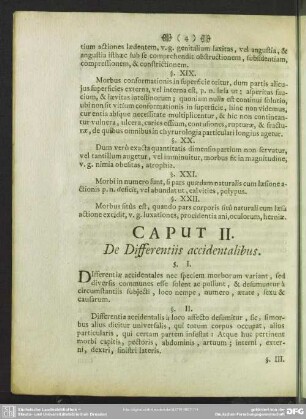 Caput II. De Differentiis accidentalibus