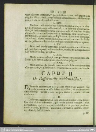 Caput II. De Differentiis accidentalibus