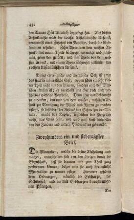 Zweyhundert ein und siebenzigster Brief. - Zweyhundert acht und siebenzigster Brief.